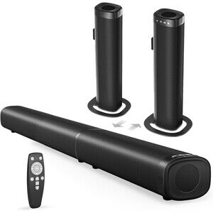 Yenjuty Sound Bar, 100W Sound Bar for Smart TV, Bluetooth 5.3 Soundbar, 2 in 1 D